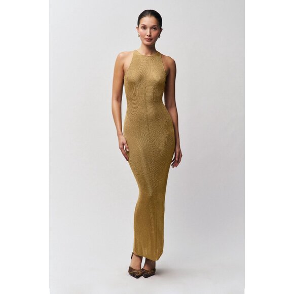 GUIZIO Odette Dress in Gold - Picture 2 of 5